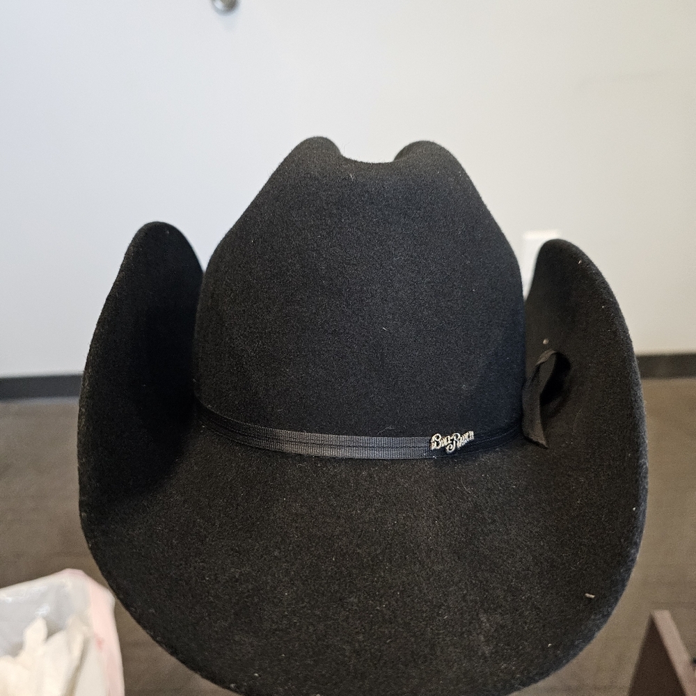 Bull Ranch Blk Cowboy Hat 3X Wool Sz 7 1/4  Westernwear Cowboy Earthy